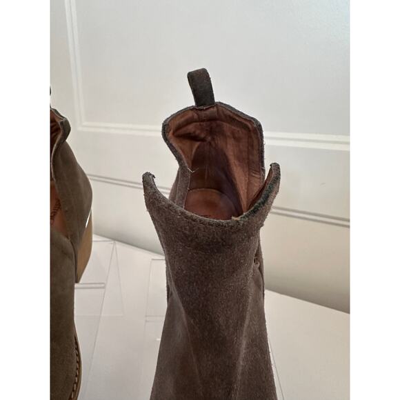 Jeffrey Campbell Women Cromwell Taupe Western Cowboy Metal Tip Boots sz 7.5 - Picture 11 of 11